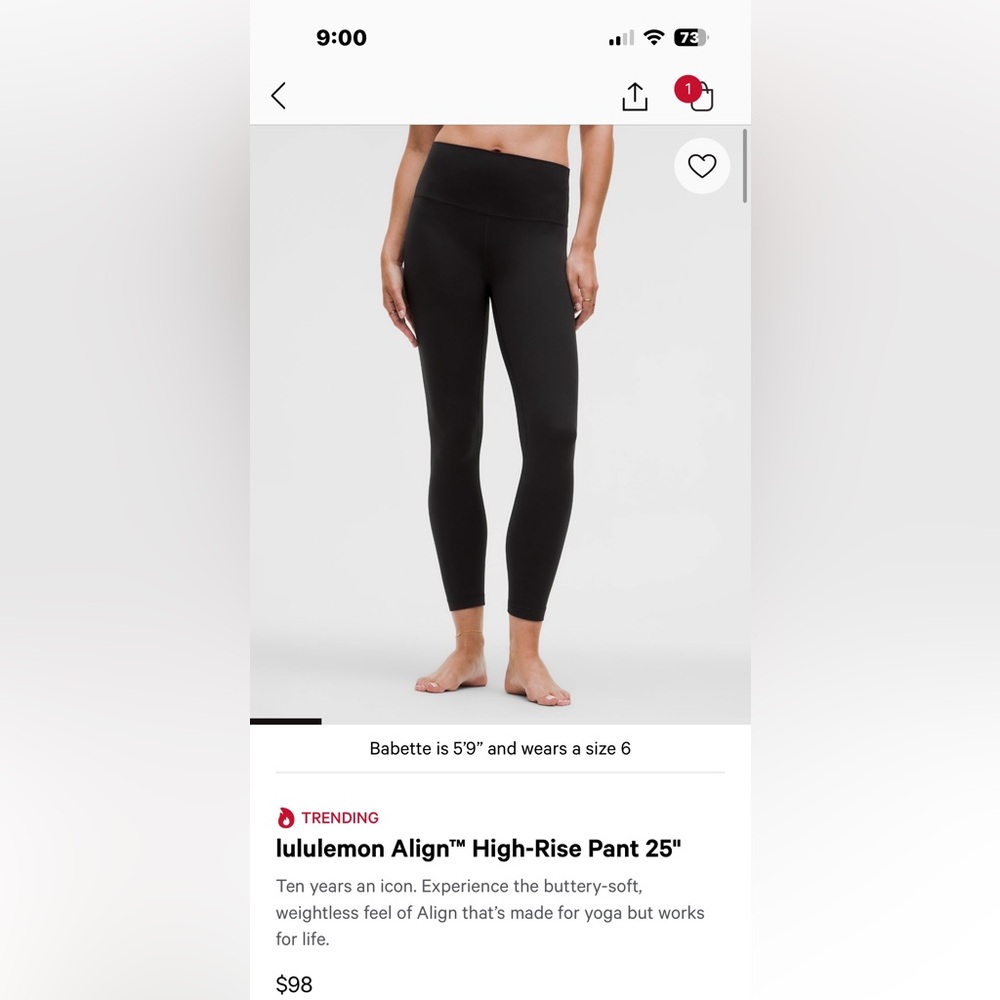Lulu Align 25 in Leggings